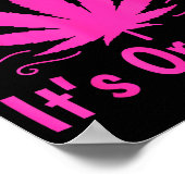 Don't Panic It's Organic Marijuan Weed T Leaf Ston ポスター (角)