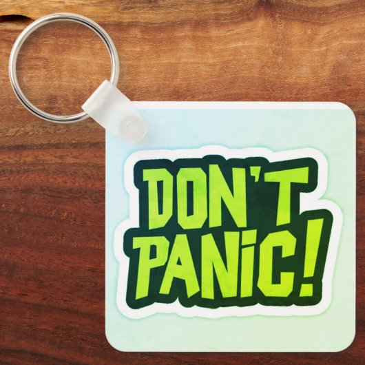 Don't Panic premium design Keychain キーホルダー (正面)