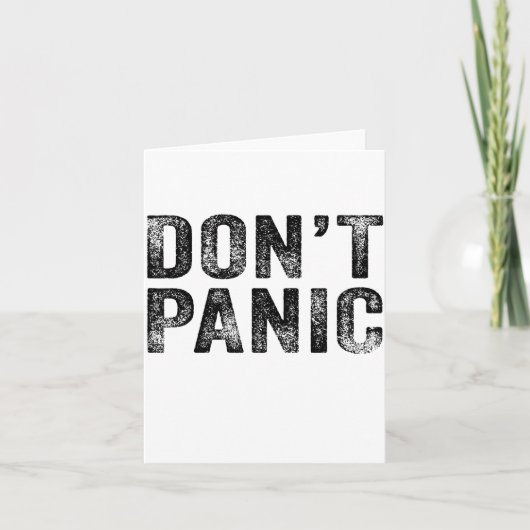 Don't Panic Vintage Distressed Sarcastic Funny Ret カード (正面)