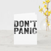 Don't Panic Vintage Distressed Sarcastic Funny Ret カード (黄色い花)