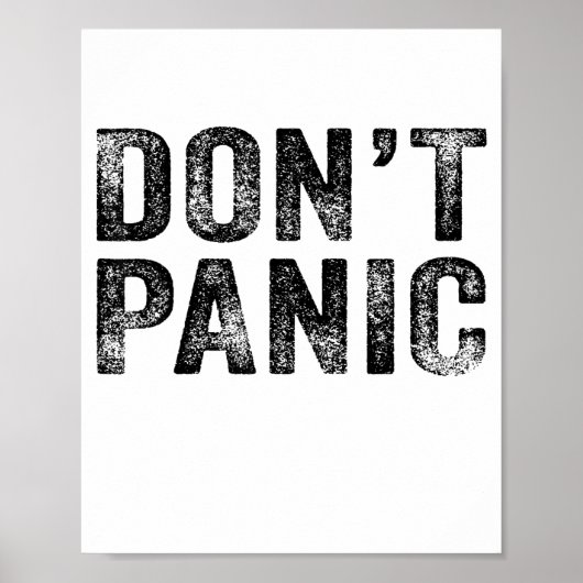 Don't Panic Vintage Distressed Sarcastic Funny Ret ポスター (正面)