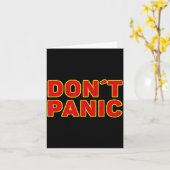 Don't Panic Vintage Distressed, Sarcastic Panickin カード (黄色い花)