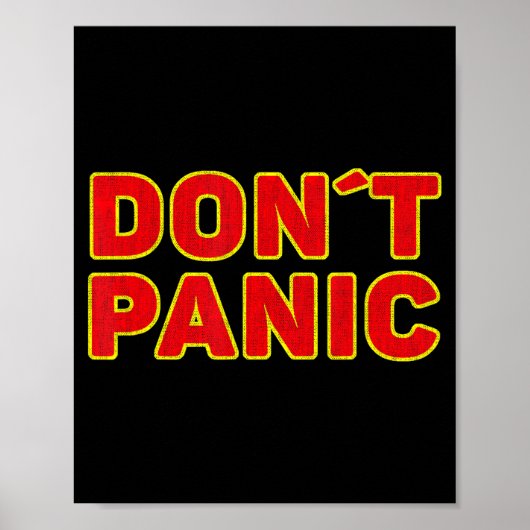 Don't Panic Vintage Distressed, Sarcastic Panickin ポスター (正面)