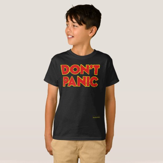 Don't Panic Vintage Distressed Shirt  Tシャツ (正面フル)