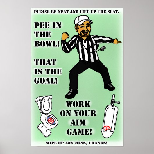 Don't Pee on the Seat poster boys 男性へ] ポスター (正面)