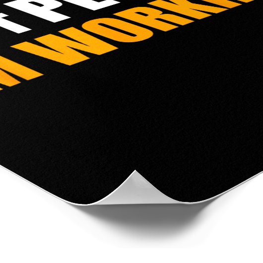 Don't Pet Me I'm Working Funny Sarcastic Women  ポスター (角)