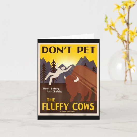 Don't Pet The Fluffy Cows  カード (黄色い花)