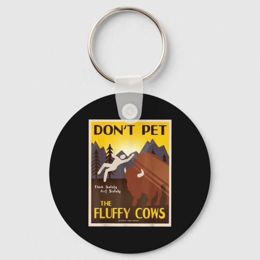 Don't Pet The Fluffy Cows  キーホルダー (正面)