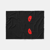 Don't Push My Buttons_ Red Eyes _ Sarcastic Attitu フリースブランケット (正面(横))