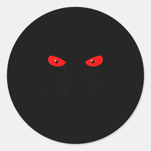 Don't Push My Buttons_ Red Eyes _ Sarcastic Attitu ラウンドシール (正面)