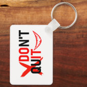 DON'T QUIT – Bold Red Motivation Design キーホルダー (裏面)