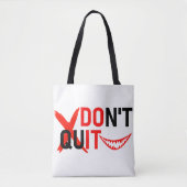 DON'T QUIT – Bold Red Motivation Design トートバッグ (正面)