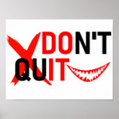 DON'T QUIT – Bold Red Motivation Design ポスター (正面)