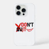 DON'T QUIT – Bold Red Motivation Design iPhoneケース (裏面)