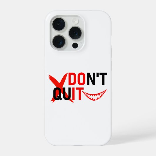 DON'T QUIT – Bold Red Motivation Design iPhoneケース (裏面)