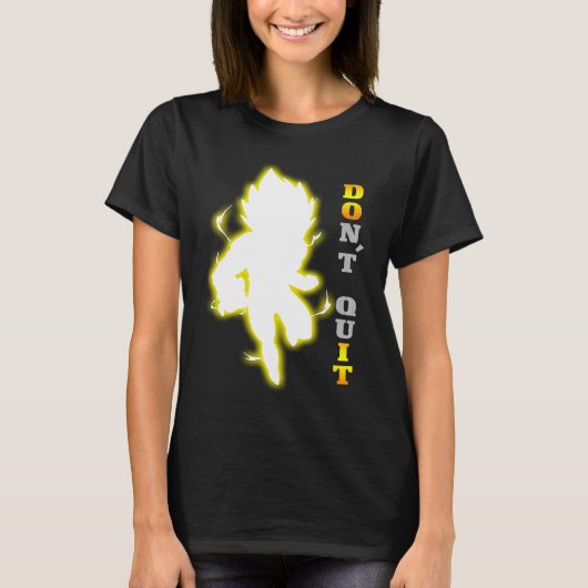 Don't Quit Motivational quote, fitness & gym worko Tシャツ (正面)