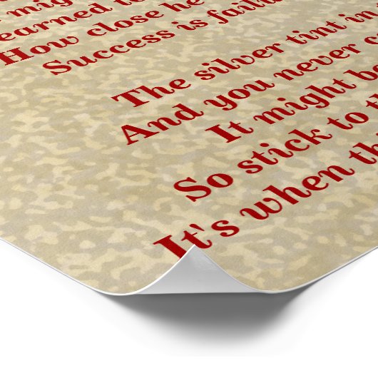 Don't Quit Poem ポスター (角)