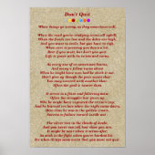 Don't Quit Poem ポスター (正面)