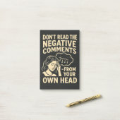 Don't read the negative comments  ポストイット (デスク上)