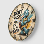 Don't Rush Me I'm a Turtle ラージ壁時計 (傾斜)