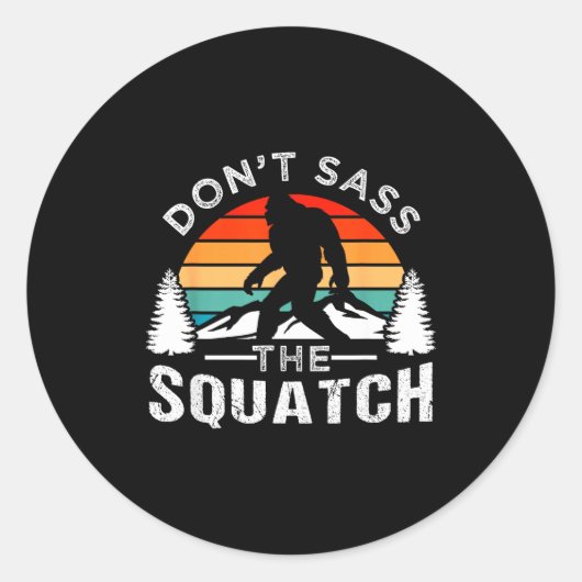 Don't S The Squatch Bigfoot ラウンドシール (正面)