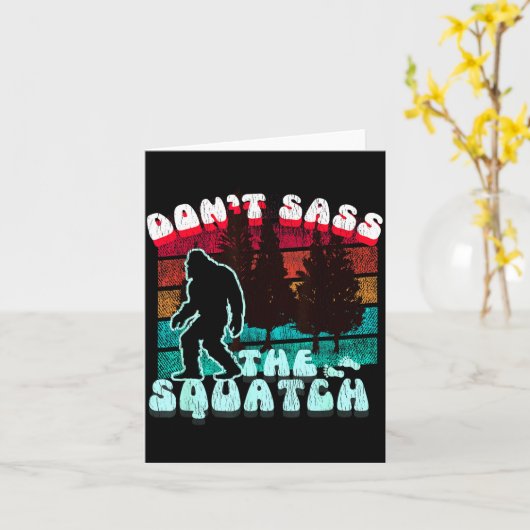 Dont S The Squatch Funny Pun Joke  カード (黄色い花)