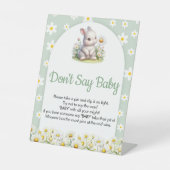 Don't Sayベビーゲームバニー男女兼用ベビー 台座サイン (正面)