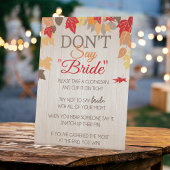 Don't say花嫁秋ブライダルシャワーパーティーゲーム 台座サイン