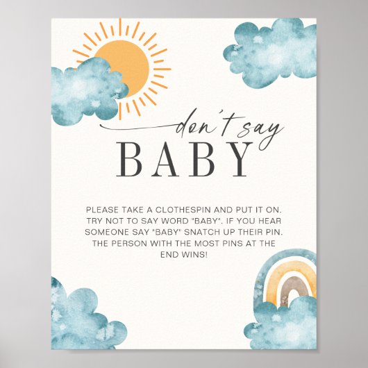Don't Say Baby | ベビーシャワーサンシャインゲーム ポスター (正面)