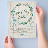 Don't Say Bride! ブライズシャワー ゲーム チラシ (手)