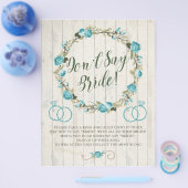 Don't Say Bride! ブライズシャワー ゲーム チラシ (シングル)