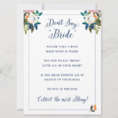 Don't Say Bride ブライダルシャワーゲーム 招待状 (正面)