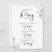 Don't Say Bride ワイルドフラワー ブライダルシャワーゲーム 招待状 (正面)