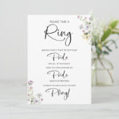 Don't Say Bride ワイルドフラワー ブライダルシャワーゲーム 招待状 (スタンド正面)