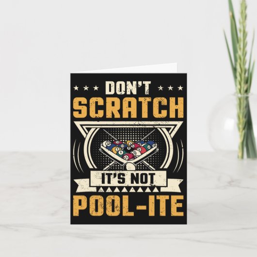 Dont Scratch Its Not Pool-ite Snooker Billiards Pl カード (正面)