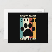 Don't Shop Adopt Save A Life ポストカード (正面/裏面)
