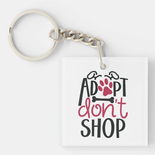 Dont Shop Animal 救 Rescue認識度 キーホルダー (正面)
