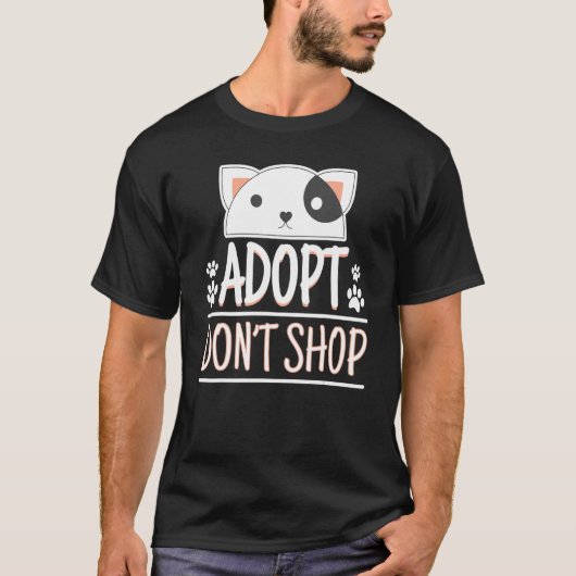 Dont Shop Pet Adoption認識度介護者 Tシャツ (正面)
