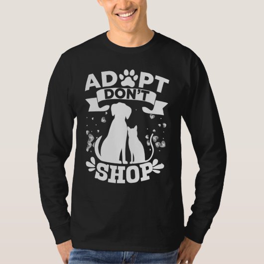 Dont Shop Shirt Rescue Animals Dog Catを採用 Tシャツ (正面)