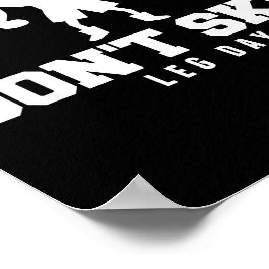 Don't Skip Leg Day Funny Fitness Apparel For Weigh ポスター (角)