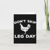 Dont Skip Leg Day Shirt Funny Gym Workout Fitness  カード (正面)