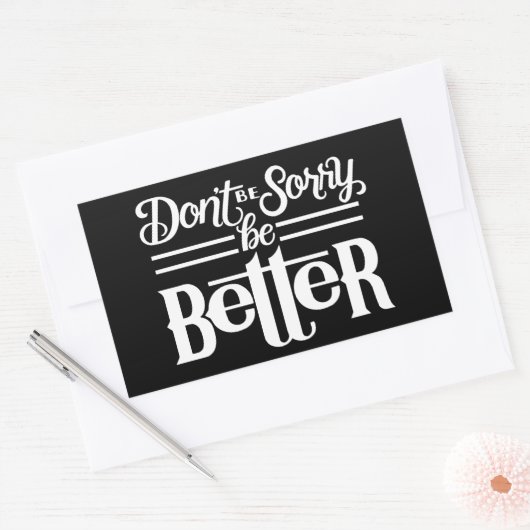 Don't Sorry Sticker 長方形シール (封筒)