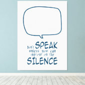 Don't Speak キャンバスプリント (インサイチュ (ウッドフロア))