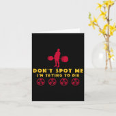 Don't Spot Me2 死ぬ気でトレーニング中 ボディビル カード (黄色い花)