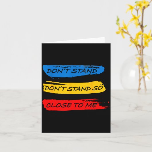 Don't Stand So Close To Me - 家庭隔離ウイルス カード (黄色い花)