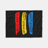 Don't Stand So Close To Me - Home Quarantine Virus フリースブランケット (正面(横))