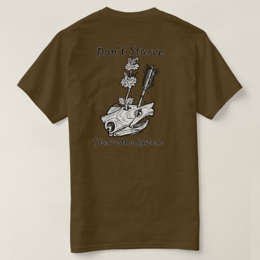 Don't Starve スタイル システムを飢えさせろ カミハタガメ Tシャツ (デザイン裏面)
