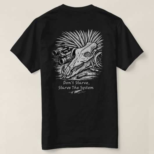 Don't Starve, Starve the System Hog Hunter Tシャツ (デザイン裏面)