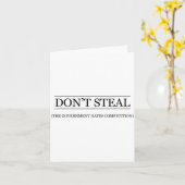 Don't Steal - The Government Hates The Competition カード (黄色い花)