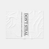 Don't Steal - The Government Hates The Competition フリースブランケット (正面(横))